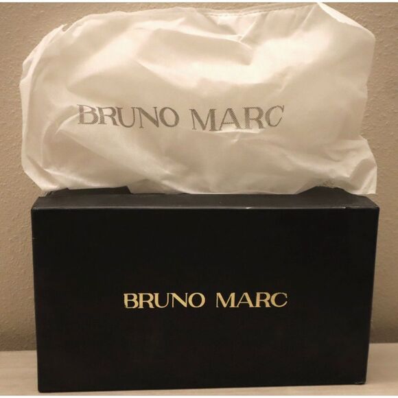 Bruno Marc Men's Sz 10W Black Patent Leather Cambridge-05 Slip-On Dress Loafers - Picture 2 of 15